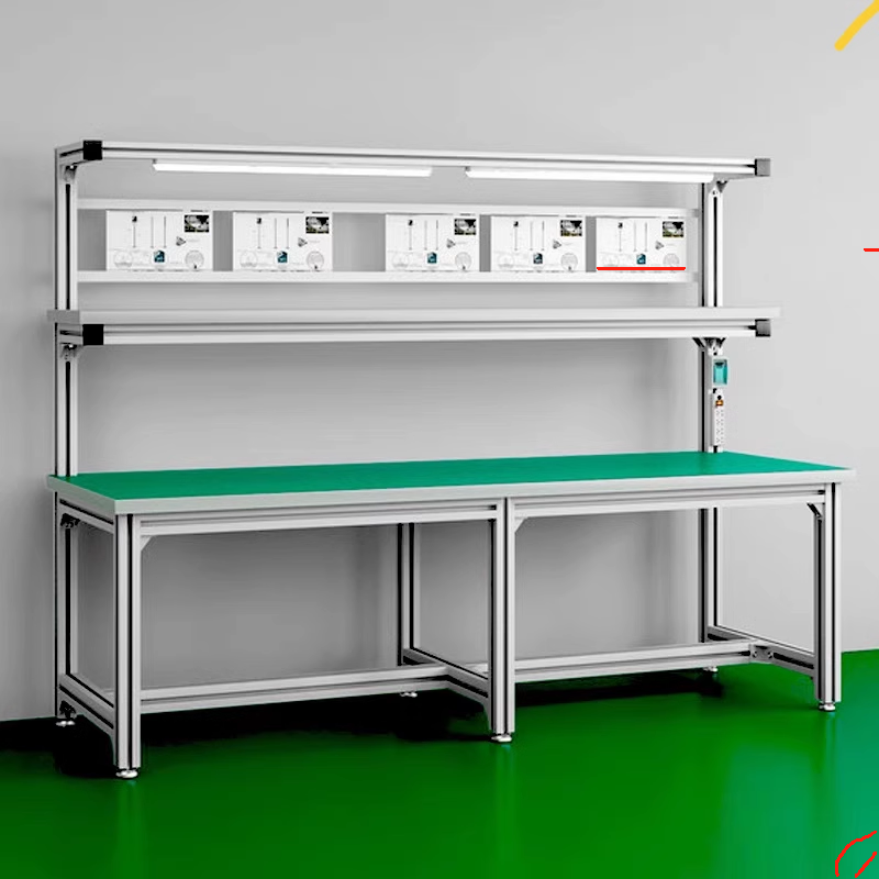Hand Tools Maintenance Workshop - โต๊ะทำงานอลูมิเนียมอัลลอยด์ป้องกันไฟฟ้าสถิตย์ โรงงาน ห้องปฏิบัติการ สายการประกอบ โปรไฟล์อลูมิเนียมสำหรับตรวจสอบ โต๊ะซ่อมบำรุงอิเล็กทรอนิกส์