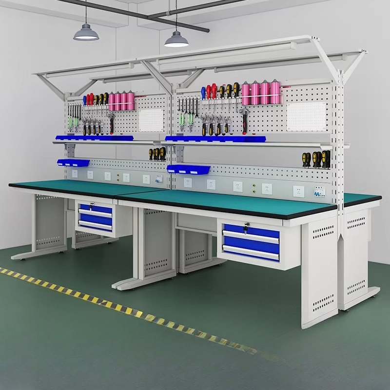 Hand Tools Maintenance Workshop - โต๊ะตรวจสอบสายการประกอบของช่างไฟฟ้าในโรงงานบำรุงรักษาโรงงานผลิตหลอดไฟ