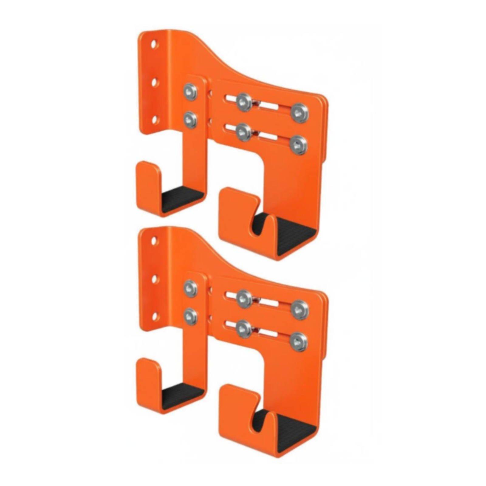 Tools For Garage Workshop - ที่แขวนเครื่องมือตัดไม้แบบติดผนัง 2 ชิ้น พร้อมตะขอแขวนคู่ ปรับระดับได้ สำหรับจัดระเบียบในโรงรถและห้องทำงาน
