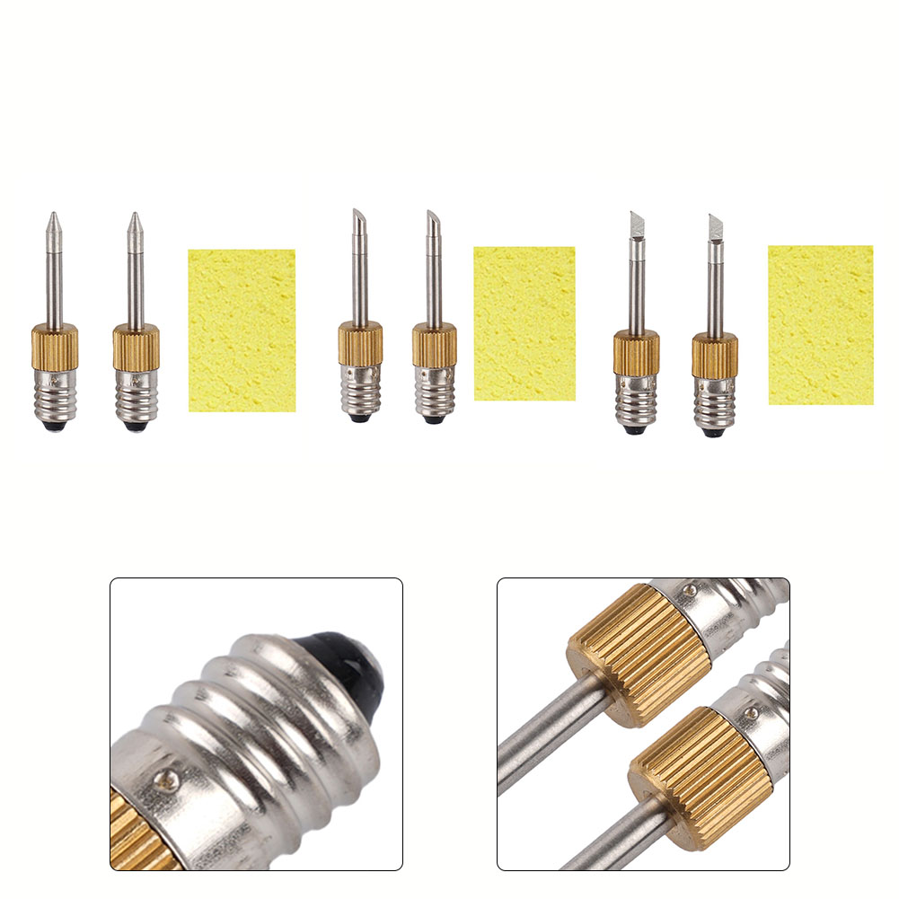 Welding Tools In Workshop - ชุดหัวเชื่อม E10 50มม. 2ชิ้นชุดหัวเชื่อมเครื่องเชื่อมเหล็กหัวเชื่อม USB ชุดหัวแร้งแบบ