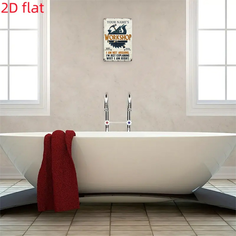[2D Flat] ป้ายโลหะสลักชื่อแบบก - Tools Name In Workshop บทวิจารณ์และราคา