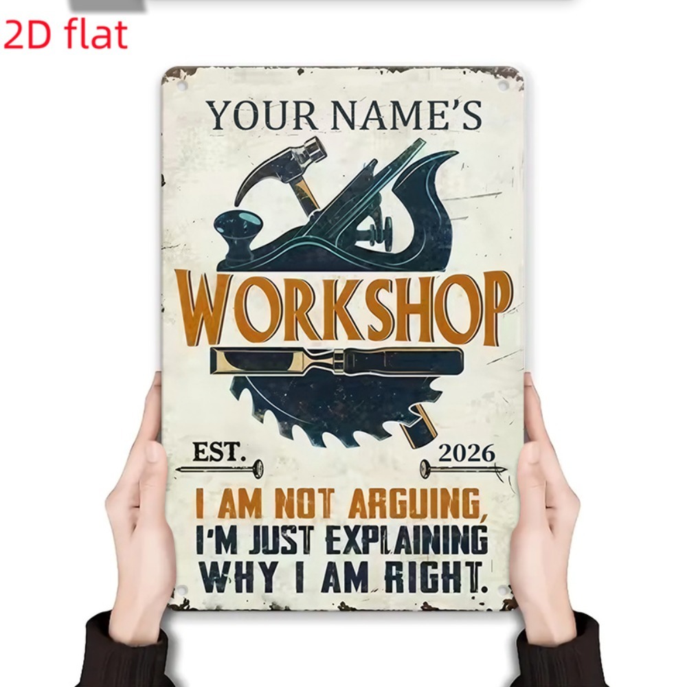 [2D Flat] ป้ายโลหะสลักชื่อแบบก - Tools Name In Workshop บทวิจารณ์และราคา