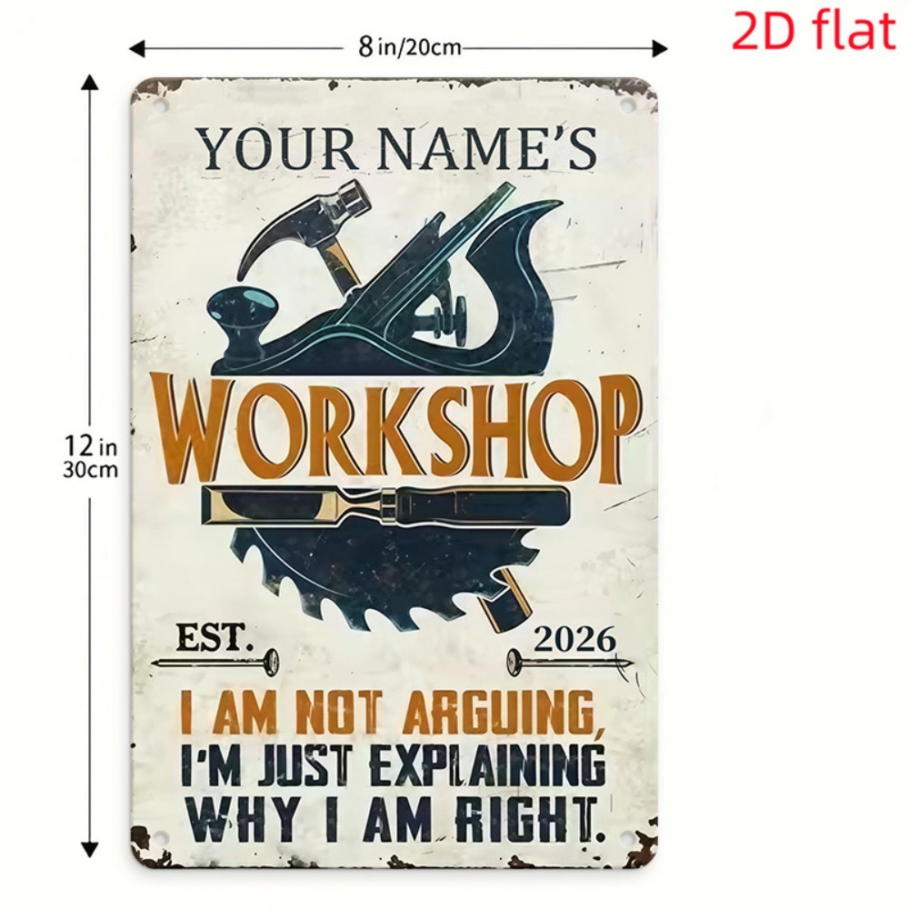 [2D Flat] ป้ายโลหะสลักชื่อแบบก - Tools Name In Workshop บทวิจารณ์และราคา