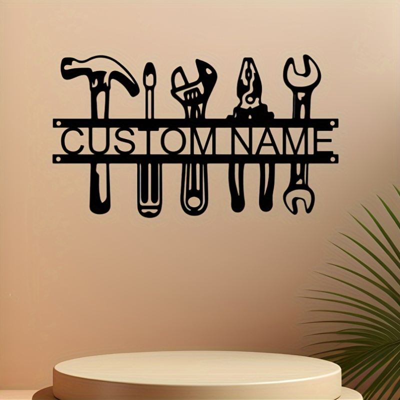 ป้ายโลหะตกแต่งผนังสไตล์อินดัสเ - Tools Name In Workshop บทวิจารณ์และราคา