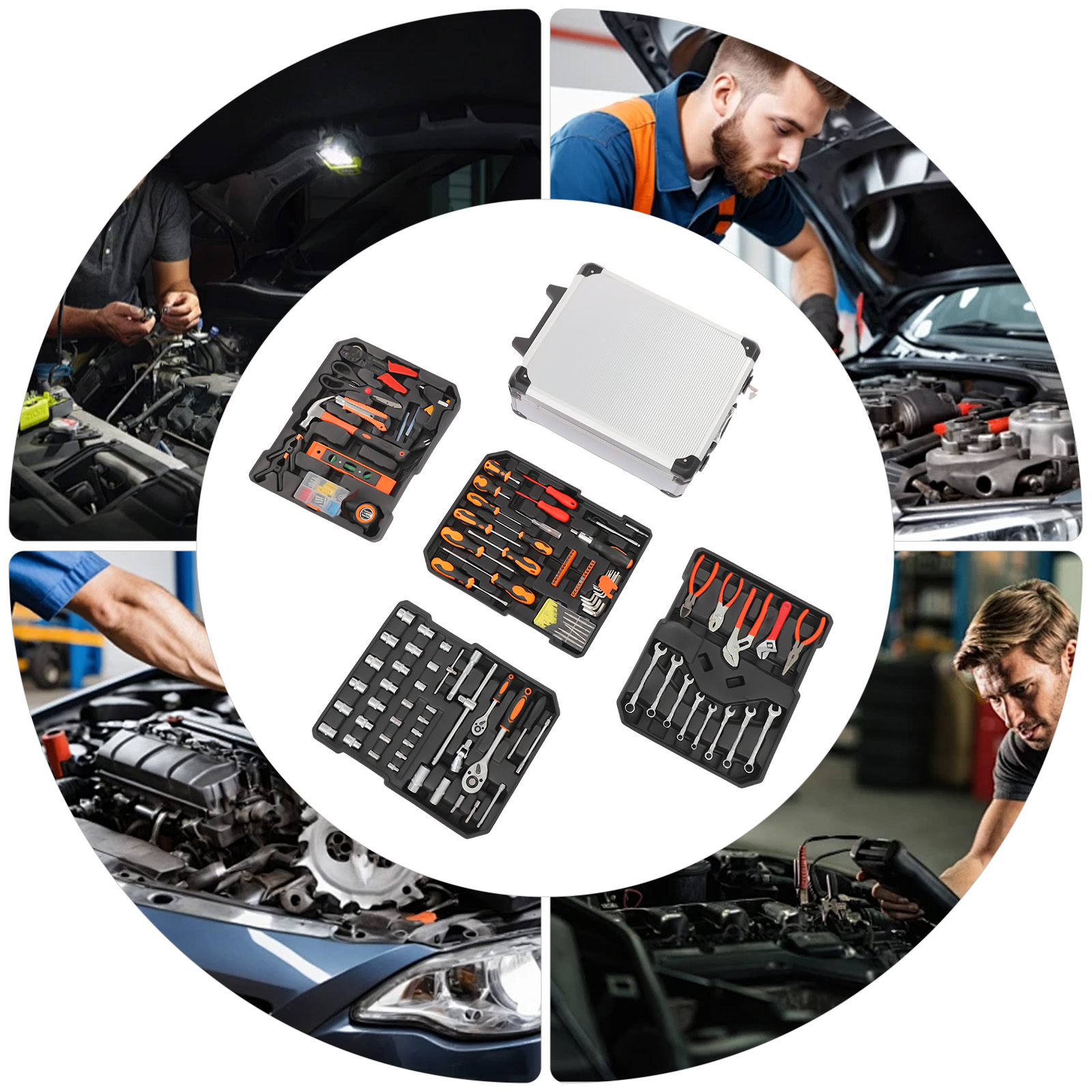 ชุดเครื่องมือซ่อมรถยนต์เหล็กคา - Hand Tools Maintenance Workshop บทวิจารณ์และราคา